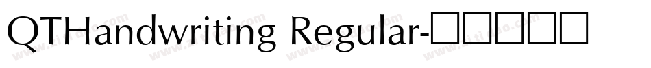 QTHandwriting Regular字体转换